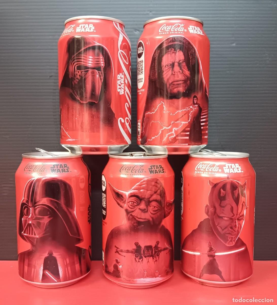 Coleccionismo de Coca-Cola y Pepsi: LOTE DE CINCO LATAS DE COCA COLA PROMOCION STAR WARS