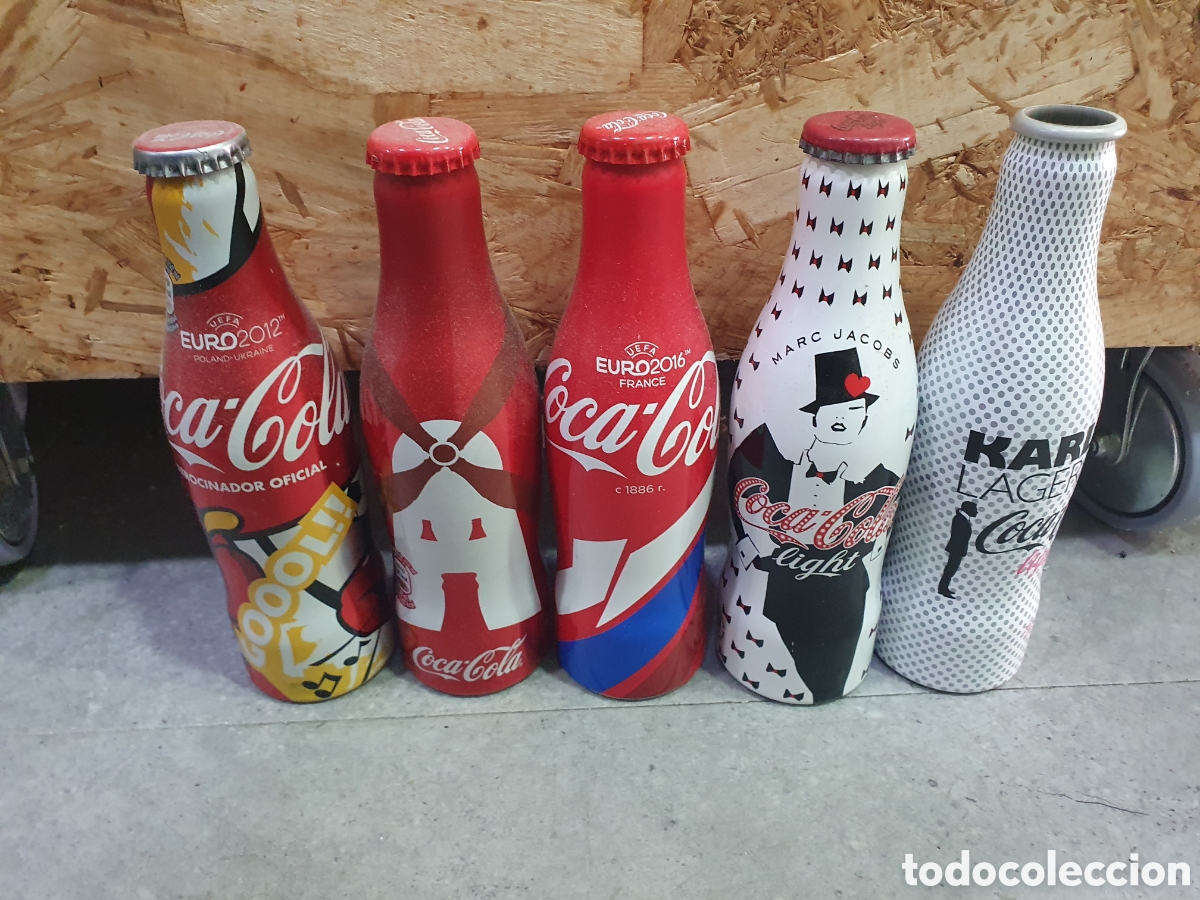 Coleccionismo de Coca-Cola y Pepsi: Lote de botellas Coca Cola aluminio ed. Limitada. (L114)