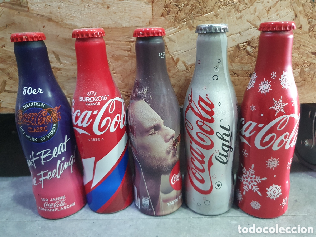 Coleccionismo de Coca-Cola y Pepsi: Lote de botellas Coca Cola aluminio ed. Limitada. (L114)