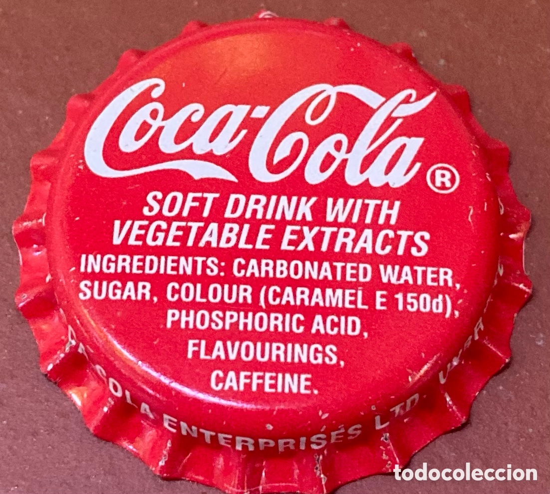 Coleccionismo de Coca-Cola y Pepsi: ANTIGUO TAP&Oacute;N CORONA CHAPA BOTTLE CAP REFRESCO COCA COLA COKE.REINO UNIDO ---LOTE N. 3928--CARMANJO
