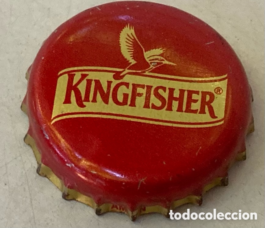 Coleccionismo de Coca-Cola y Pepsi: CHAPA TAP&Oacute;N CORONA BIRRA BIERE BEER CERVEZA BOTTLE CAP KINGFISHER (8).INDIA.--LOTE N. 3614--CARMANJO
