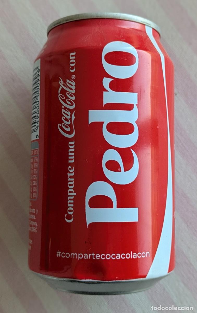 Coleccionismo de Coca-Cola y Pepsi: Lata Coca-Cola Comparte con Pedro. Vacia