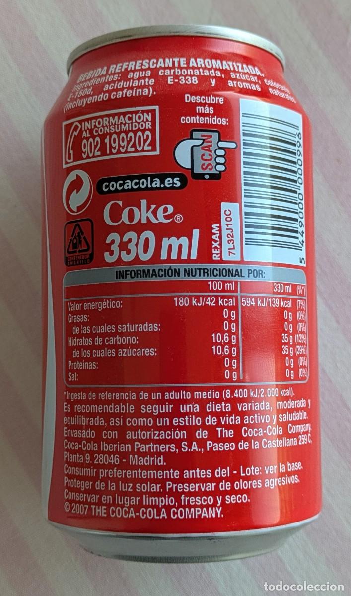 Coleccionismo de Coca-Cola y Pepsi: Lata Coca-Cola Comparte con Pedro. Vacia - Foto 2