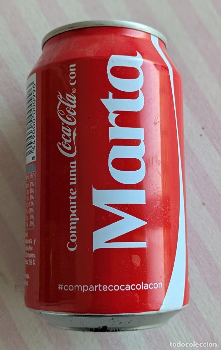 Coleccionismo de Coca-Cola y Pepsi: Lata Coca-Cola Comparte con Marta. Vacia