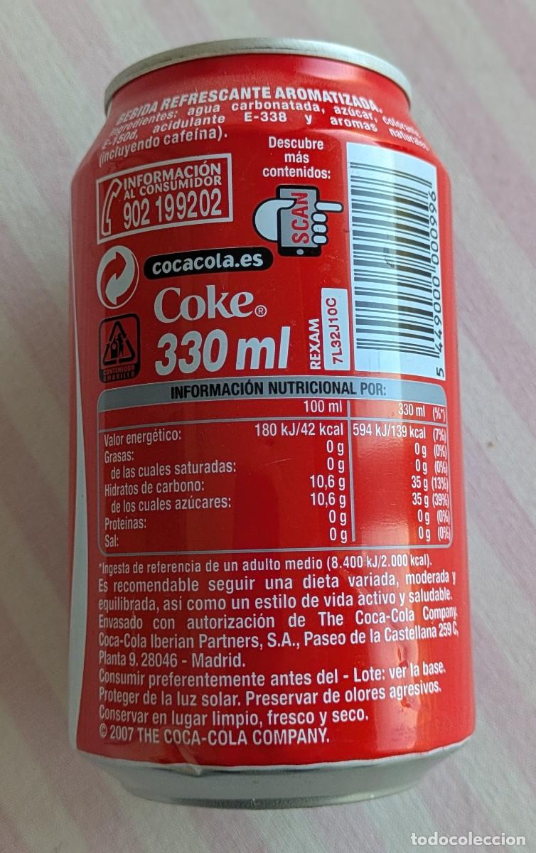 Coleccionismo de Coca-Cola y Pepsi: Lata Coca-Cola Comparte con Marta. Vacia - Foto 2
