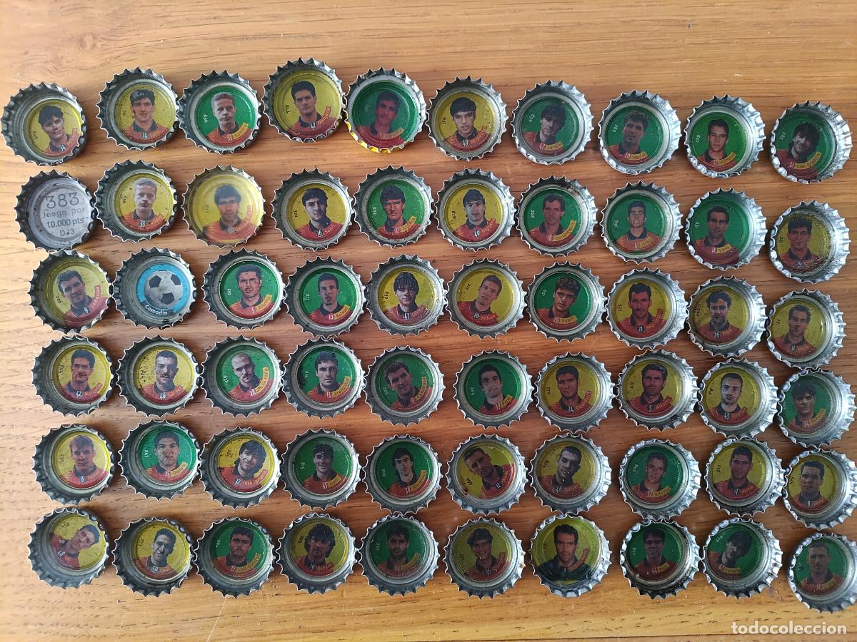 Coleccionismo de Coca-Cola y Pepsi: 60 chapas diferentes. Selecci&oacute;n espa&ntilde;ola de f&uacute;tbol. Coca-Cola