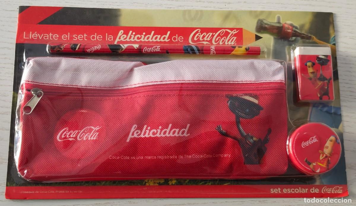 Coleccionismo de Coca-Cola y Pepsi: SET ESCOLAR NUEVO DE COCA-COLA - Set de la felicidad &middot; Medidas: 27 x 16 x 2 Cm.