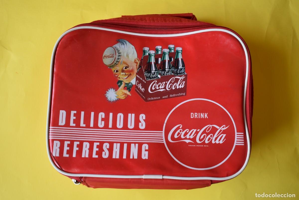 Coleccionismo de Coca-Cola y Pepsi: Antigua Mochila / Merendera / Nevera. Coca-Cola. Delicious Refreshing. En buen estado. Original