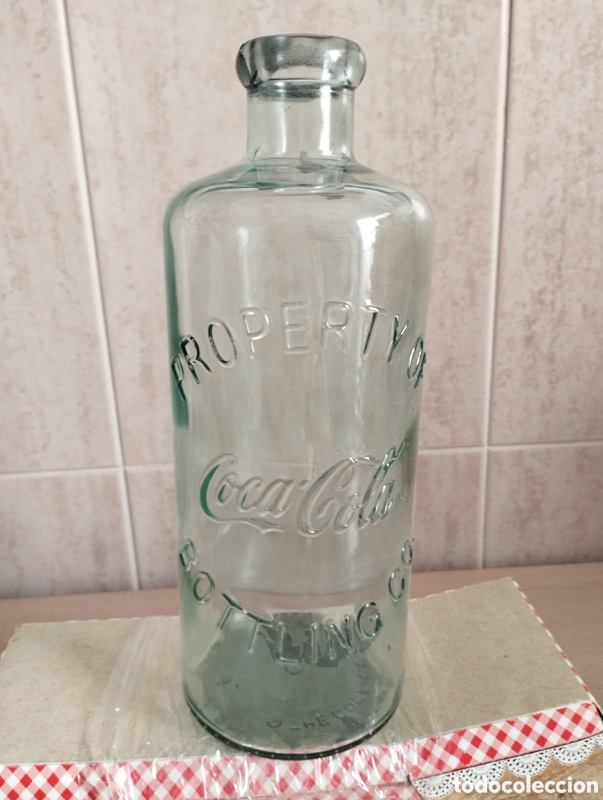 Coleccionismo de Coca-Cola y Pepsi: BOTELLA CRISTAL COCA-COLA LETRAS RELIEVE