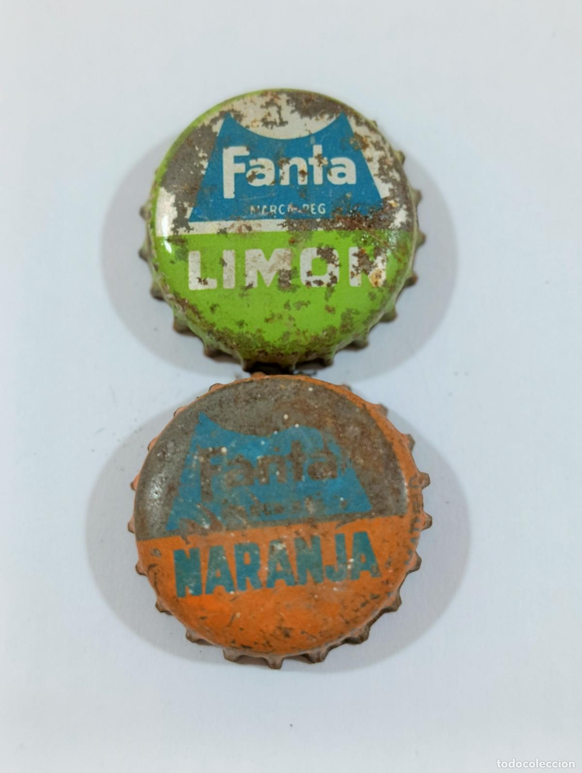 Coleccionismo de Coca-Cola y Pepsi: CHAPA TAPON CORONA CON EL DORSO DE CORCHO. REFRESCO FANTA LIMON Y NARANJA