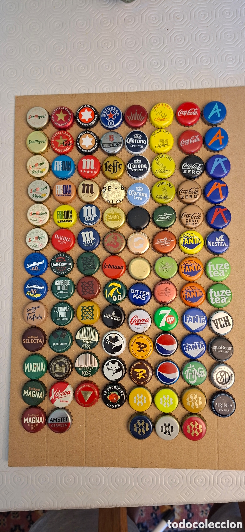 Coleccionismo de Coca-Cola y Pepsi: 101 chapas cerveza refrescos