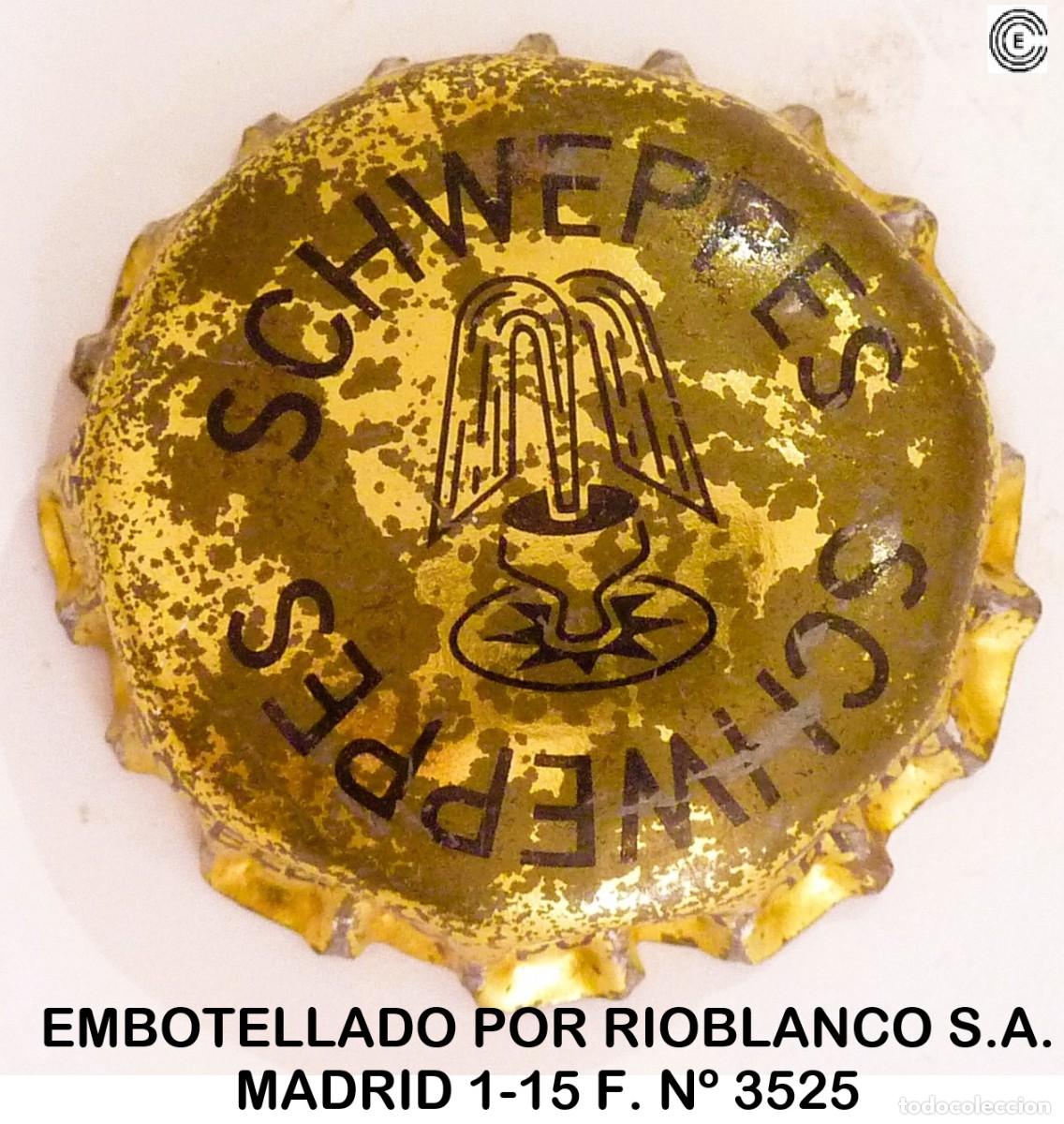 Coleccionismo de Coca-Cola y Pepsi: Chapa SCHWEPPES Madrid ORO xapa kronkorken tappi bottle cap capsule - JV
