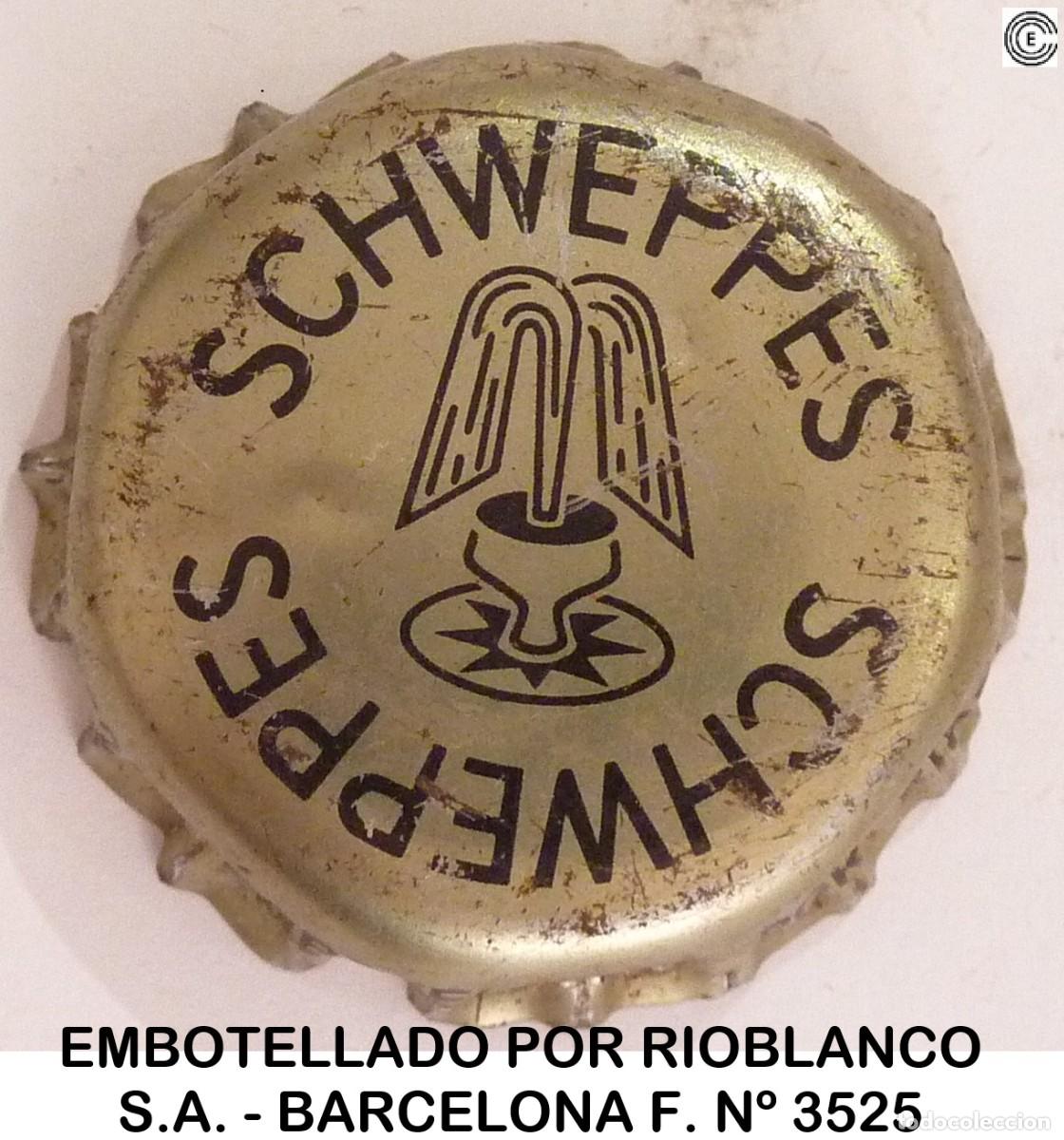 Coleccionismo de Coca-Cola y Pepsi: Chapa SCHWEPPES Barcelona DORADO xapa kronkorken tappi bottle cap capsule - JV