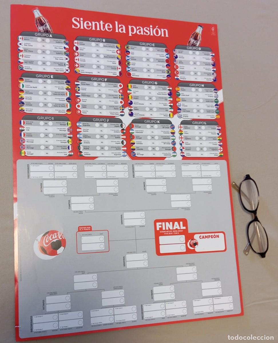 Coleccionismo de Coca-Cola y Pepsi: Raro Calendario clasificatorio COCA COLA FIFA 2026. F&Uacute;TBOL. World Cup CocaCola