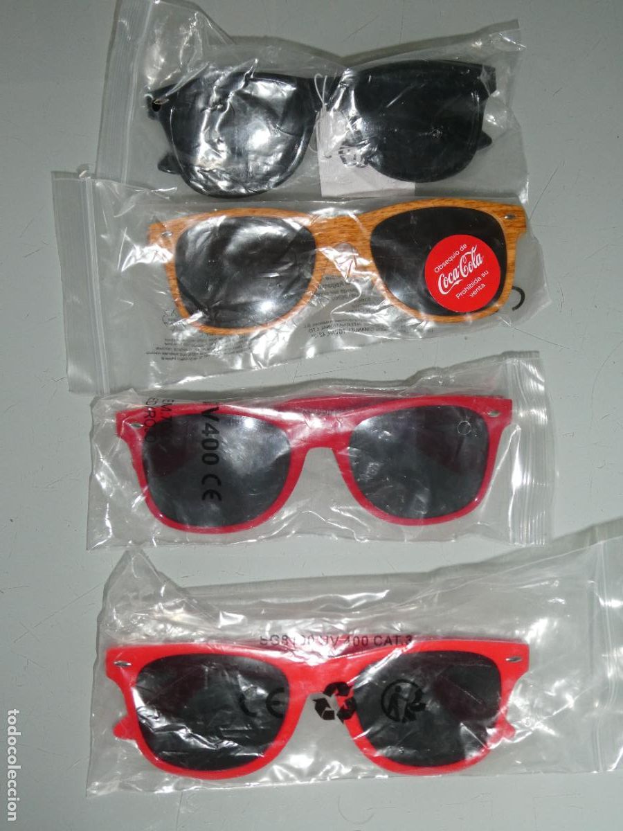 Coleccionismo de Coca-Cola y Pepsi: 4 GAFAS DE SOL PUBLICIDAD COCA COLA NESTEA. NUEVAS A ESTRENAR. 100GR