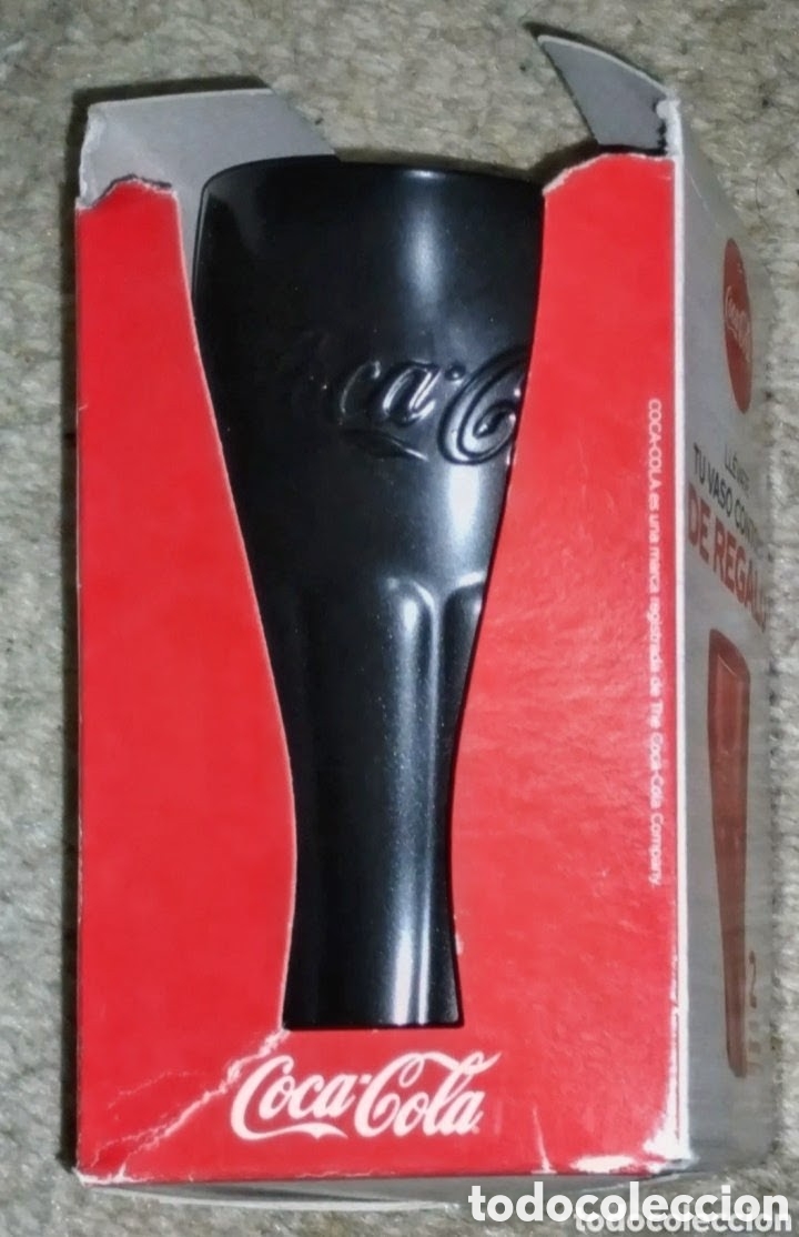 Coleccionismo de Coca-Cola y Pepsi: VASO PROMOCIONAL de COCA-COLA color NEGRO de 14cms de altura EN IMPECABLE ESTADO: NUEVO SIN ESTRENAR