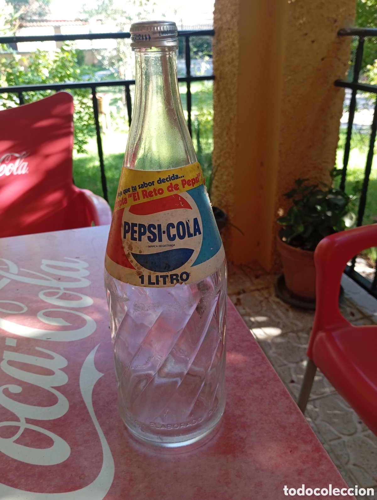 Coleccionismo de Coca-Cola y Pepsi: ANTIGUA BOTELLA DE PEPSI COLA UN LITRO