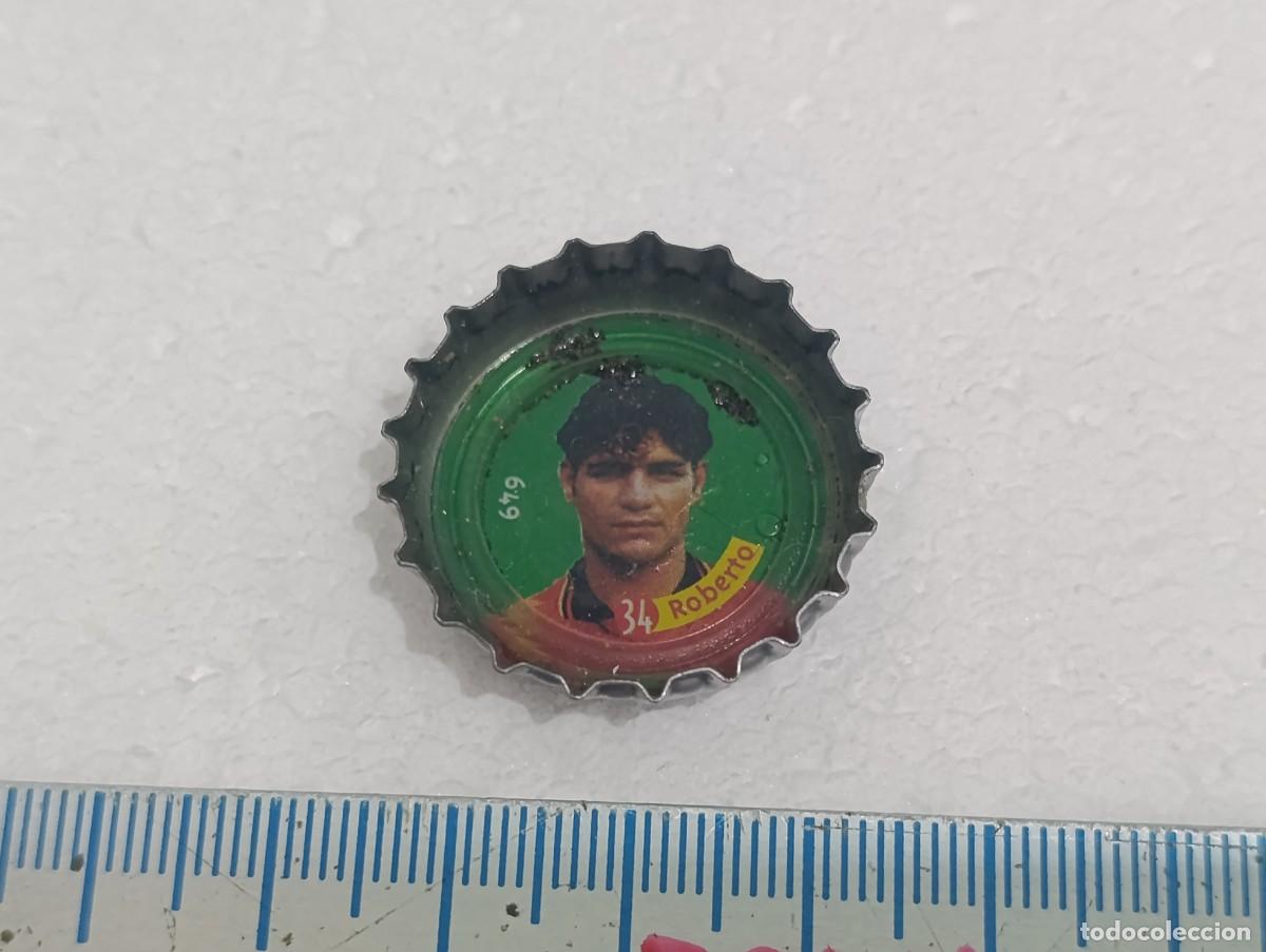Coleccionismo de Coca-Cola y Pepsi: CHAPA TAPON CORONA COCA COLA - ROBERTO - SELECCION ESPA&Ntilde;A DE FUTBOL 1996