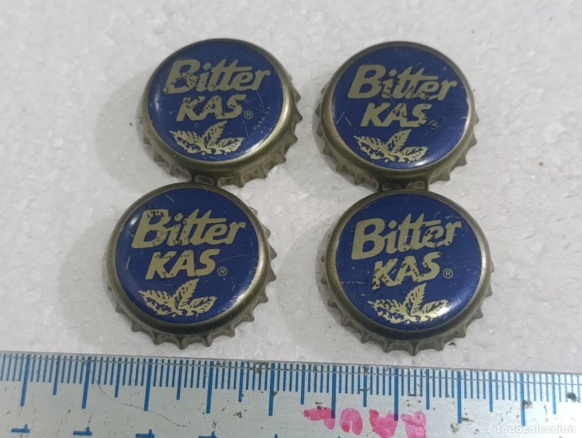 Coleccionismo de Coca-Cola y Pepsi: 4 CHAPA TAPON CORONA BITTER KAS AZUL