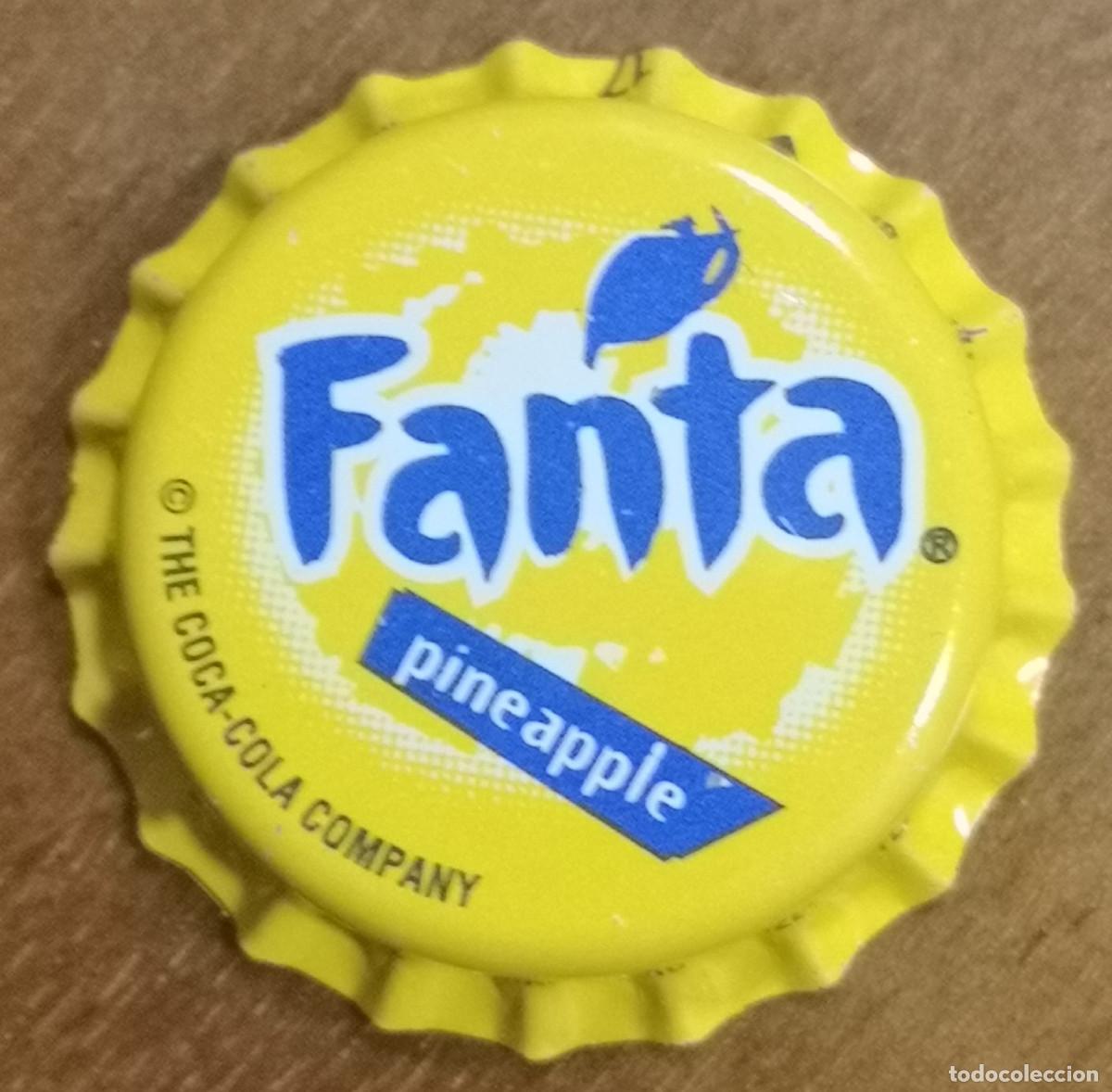 Coleccionismo de Coca-Cola y Pepsi: CHAPA TAP&Oacute;N CORONA ( nueva sin uso ) - FANTA PINEAPPLE ( PI&Ntilde;A )- AFRICA ( GAMBIA )
