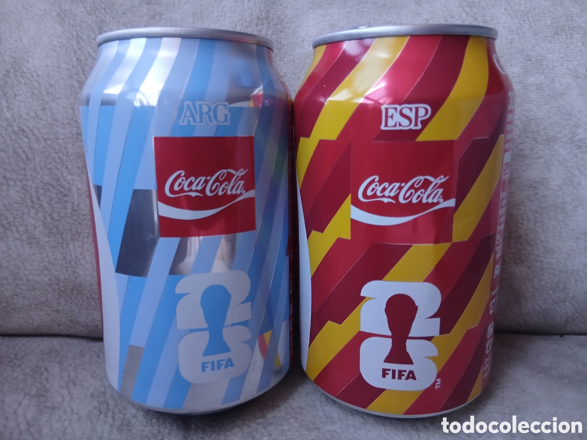 Coleccionismo de Coca-Cola y Pepsi: 2 Latas Coca-Cola Edici&oacute;n Limitada -Final Copa FiFa Mundial 2026- (Espa&ntilde;a/Argentina)