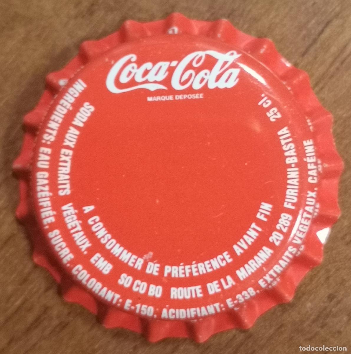 Coleccionismo de Coca-Cola y Pepsi: CHAPA TAP&Oacute;N CORONA ( nueva sin uso ) - COCA COLA - FRANCIA ( Corcega Furiani-Bastia )