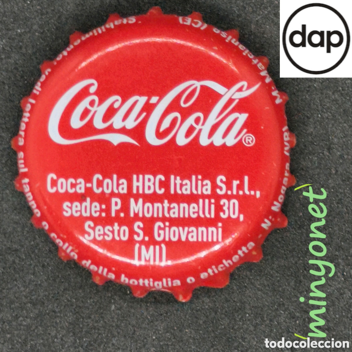 Coleccionismo de Coca-Cola y Pepsi: Chapa o Tapon corona Coca-Cola Italia [R]