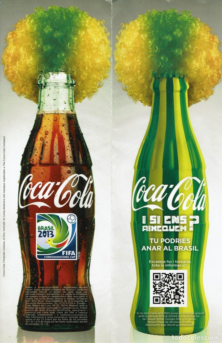 Coleccionismo de Coca-Cola y Pepsi: Coca Cola Folleto publicitario Brasil 2013 / Publicidad Coca-Cola
