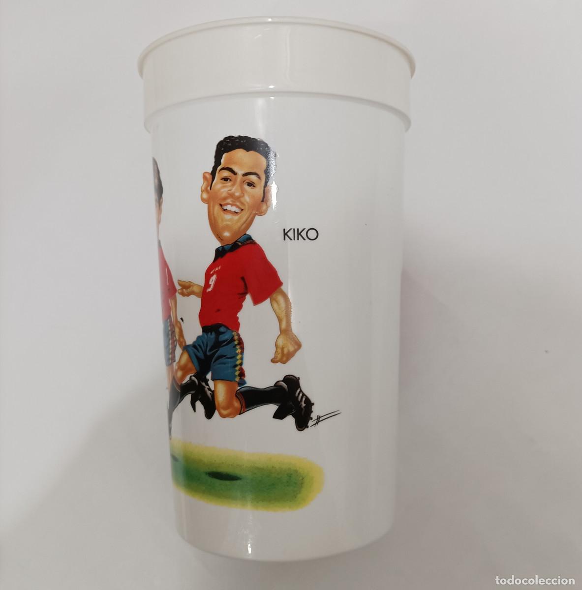 Coleccionismo de Coca-Cola y Pepsi: vaso promocional 1994 seleccion espa&ntilde;ola KIKO JULEN GUERRERO coca cola coca-cola futbol mundial 94
