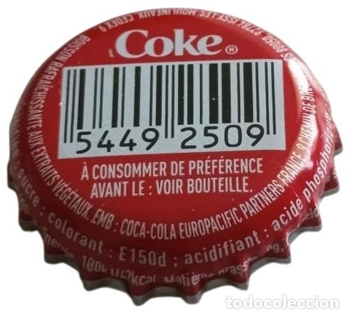 Coleccionismo de Coca-Cola y Pepsi: Francia Capsule Couronne Crown Cap Coca Cola Coke avec code barres RP864