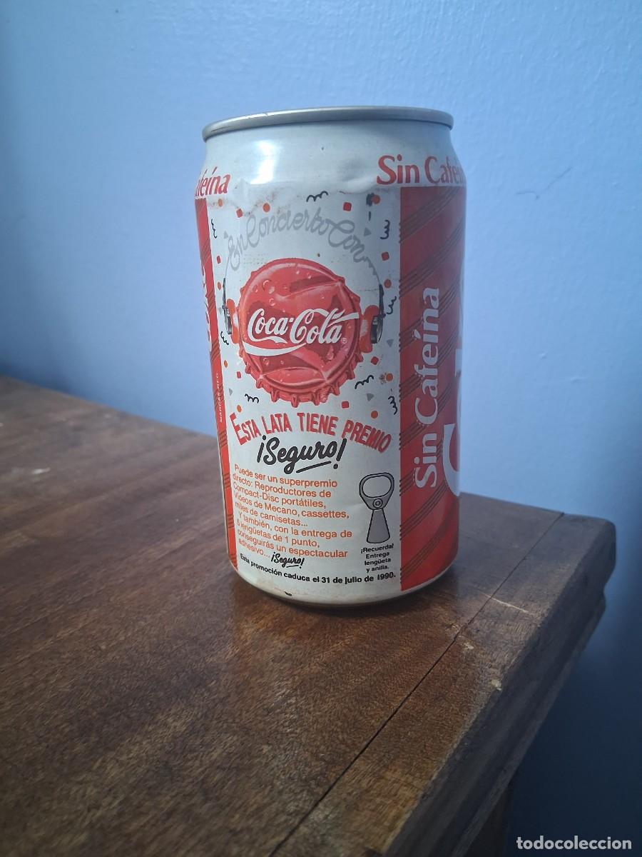 Coleccionismo de Coca-Cola y Pepsi: lata refresco COCA COLA premio musica mecano cassettes camisetas a&ntilde;o 1990 sin cafe&iacute;na
