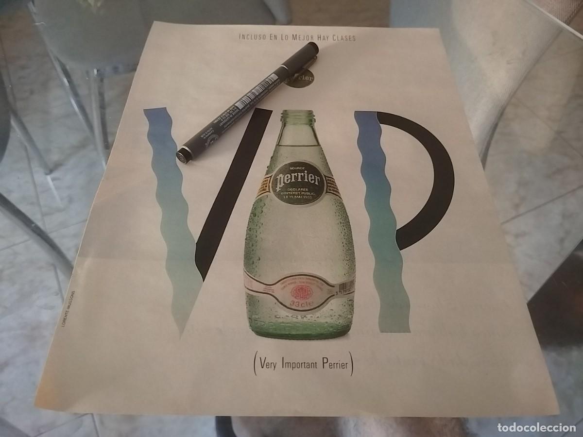 Coleccionismo de Coca-Cola y Pepsi: AGUA PERRIER ANUNCIO PUBLICIDAD REVISTA 1991 BONITO PAR&Aacute; ENMARCAR