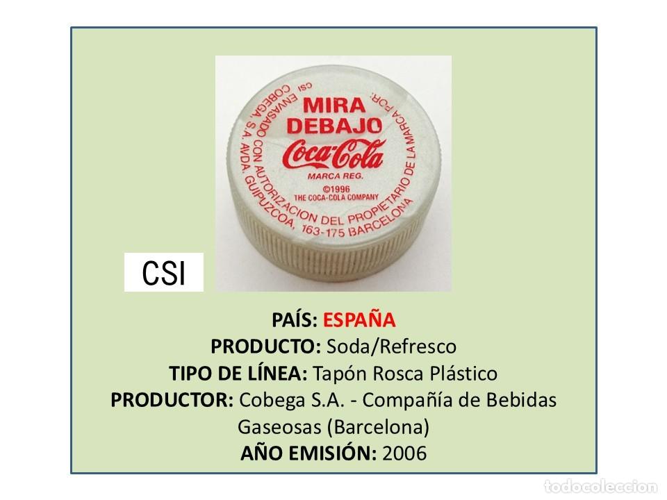 Coleccionismo de Coca-Cola y Pepsi: TAPON CORONA CAPSULA CHAPA ROSCA PLASTICO COCA-COLA (MIRA DEBAJO) BARCELONA (ESPA&Ntilde;A)