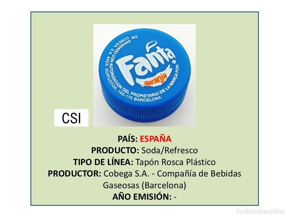 Coleccionismo de Coca-Cola y Pepsi: TAPON CORONA CAPSULA CHAPA ROSCA PL&Aacute;STICO FANTA NARANJA (ESPA&Ntilde;A)