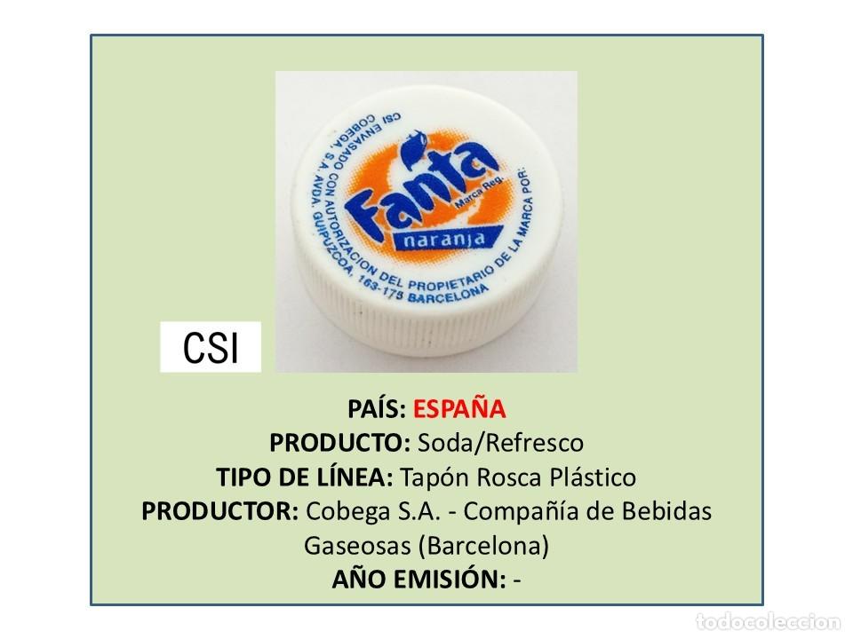 Coleccionismo de Coca-Cola y Pepsi: TAPON CORONA CAPSULA CHAPA ROSCA PL&Aacute;STICO FANTA NARANJA (ESPA&Ntilde;A)