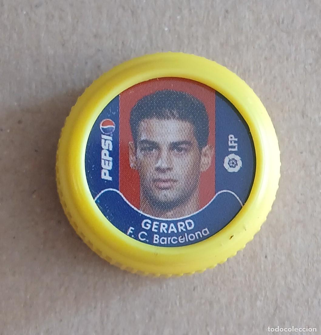 Coleccionismo de Coca-Cola y Pepsi: TAP&Oacute;N GERARD BARCELONA PEPSI COLA LFP 2001-2002. Buen estado.