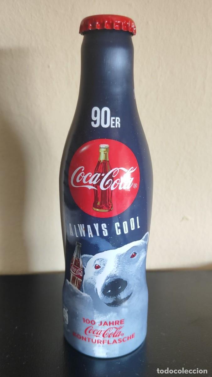 Coleccionismo de Coca-Cola y Pepsi: BOTELLA ALUMINIO COCA COLA A&Ntilde;OS '90 - ALEMANIA CONMEMORATIVA 100 A&Ntilde;OS COCA-COLA