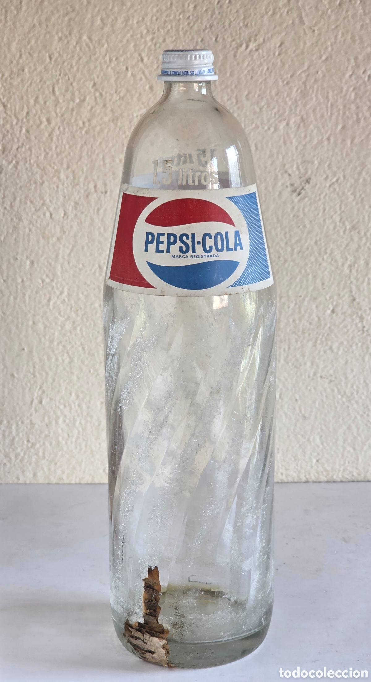 Collecting of Coca-Cola and Pepsi: Botella vac&iacute;a de Cristal Pepsi-Cola 1'5 L - Decoraci&oacute;n Refresco Cola Pepsi