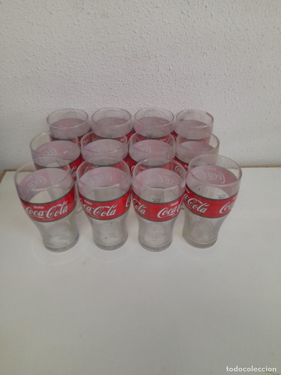 Coleccionismo de Coca-Cola y Pepsi: 12 VASOS COCA COLA CRISTAL SERIGRAFIADOS A&Ntilde;OS 80