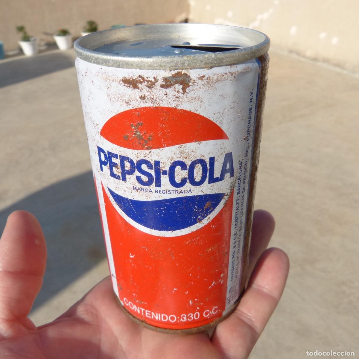 Coleccionismo de Coca-Cola y Pepsi: Lata de pepsi cola, a&ntilde;os 70 siglo xx.