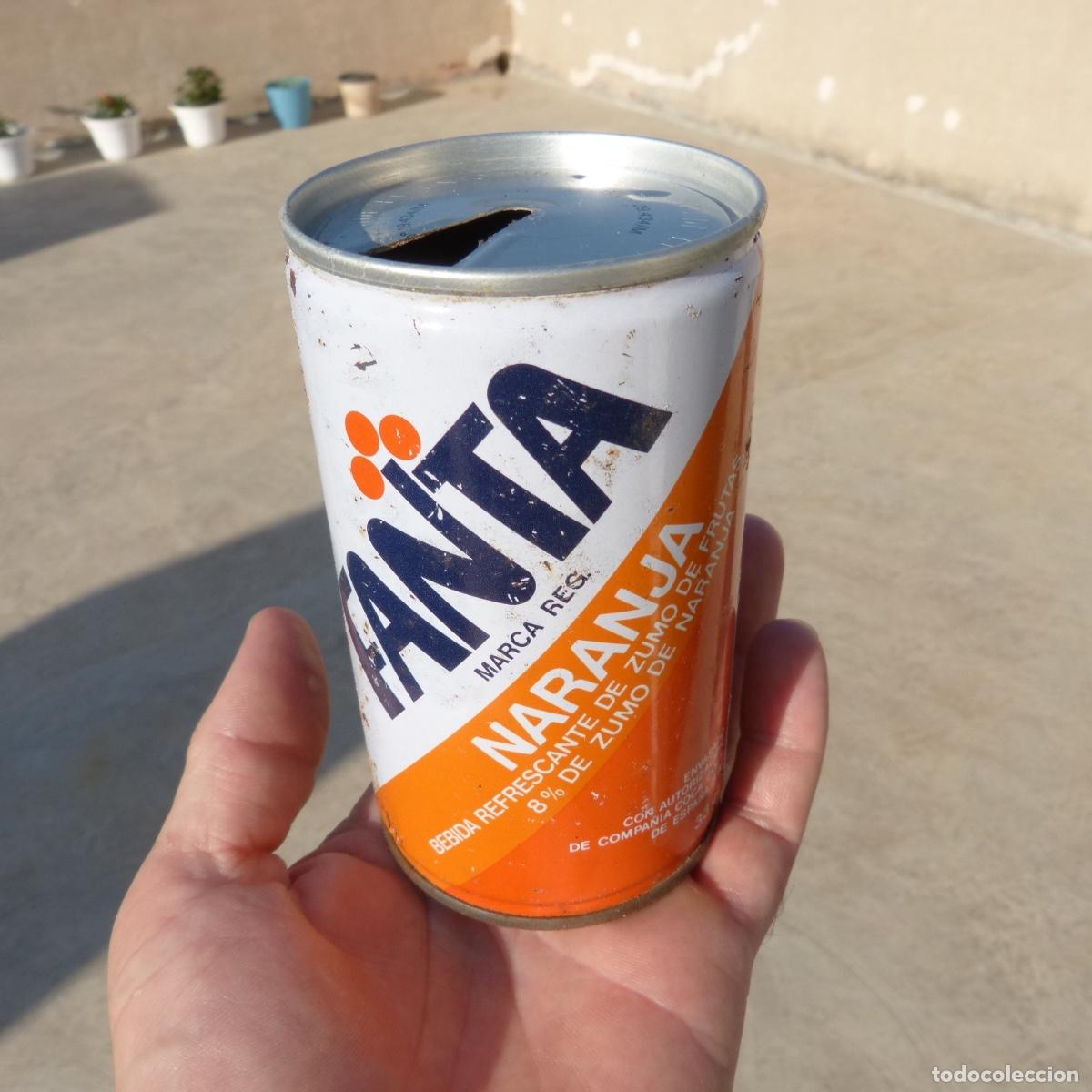 Coleccionismo de Coca-Cola y Pepsi: Lata de refresco fanta, a&ntilde;os 70 siglo xx.