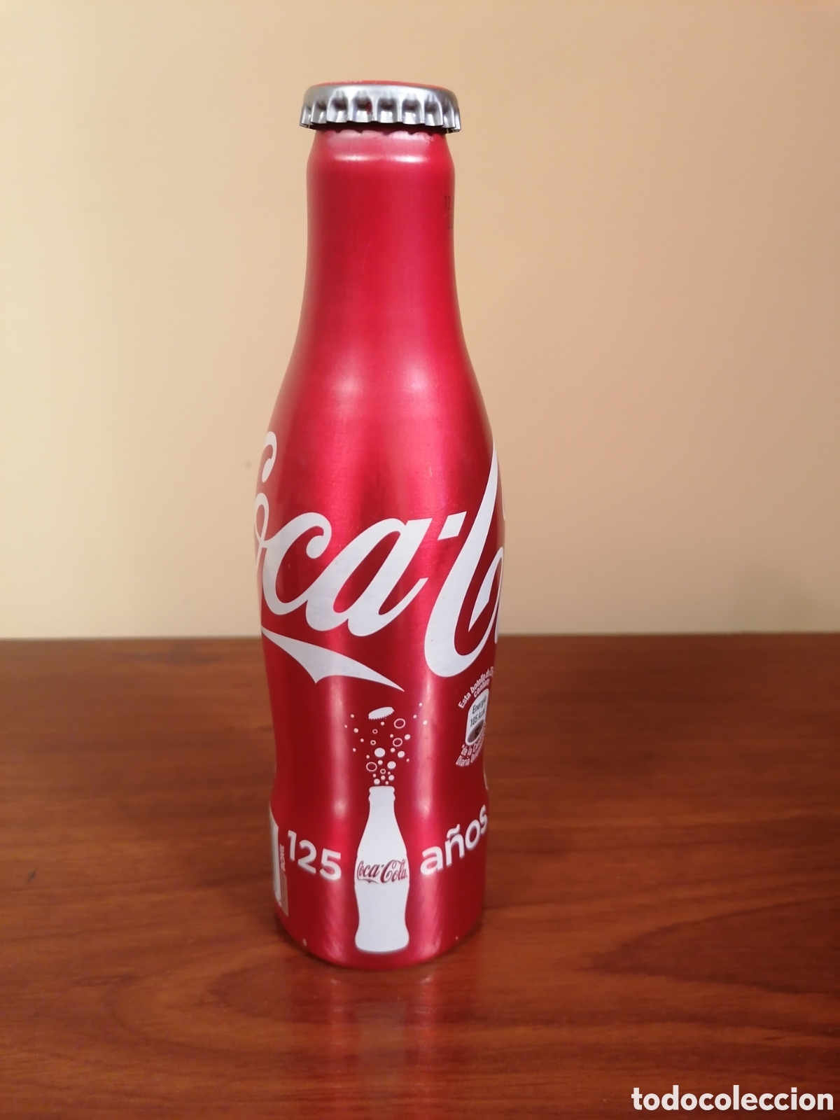 Coleccionismo de Coca-Cola y Pepsi: Botella Coca Cola 125 Aniversario 250 ML. Aluminio.2011.Llena