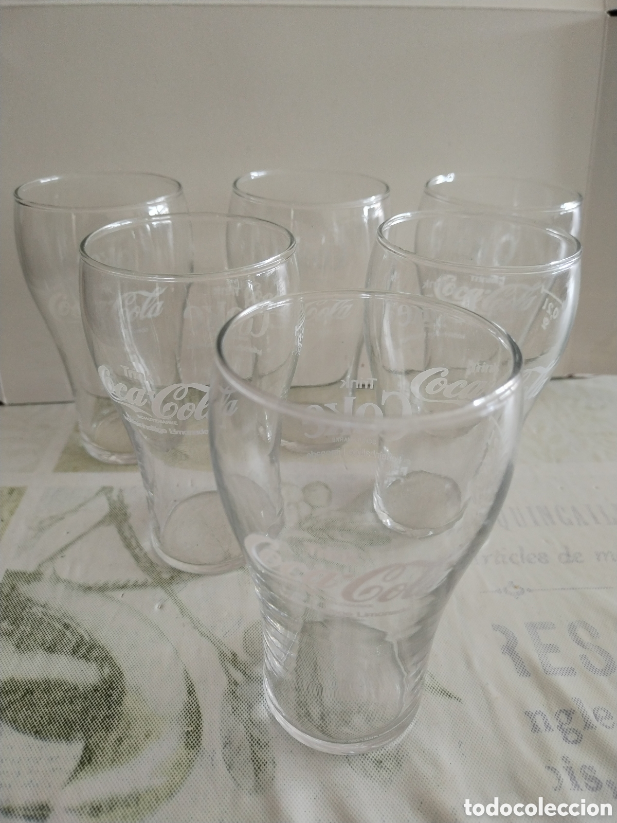 Coleccionismo de Coca-Cola y Pepsi: Juego 6 vasos Cocacola Coca-Cola Alemania Koffeinhaltige Trink