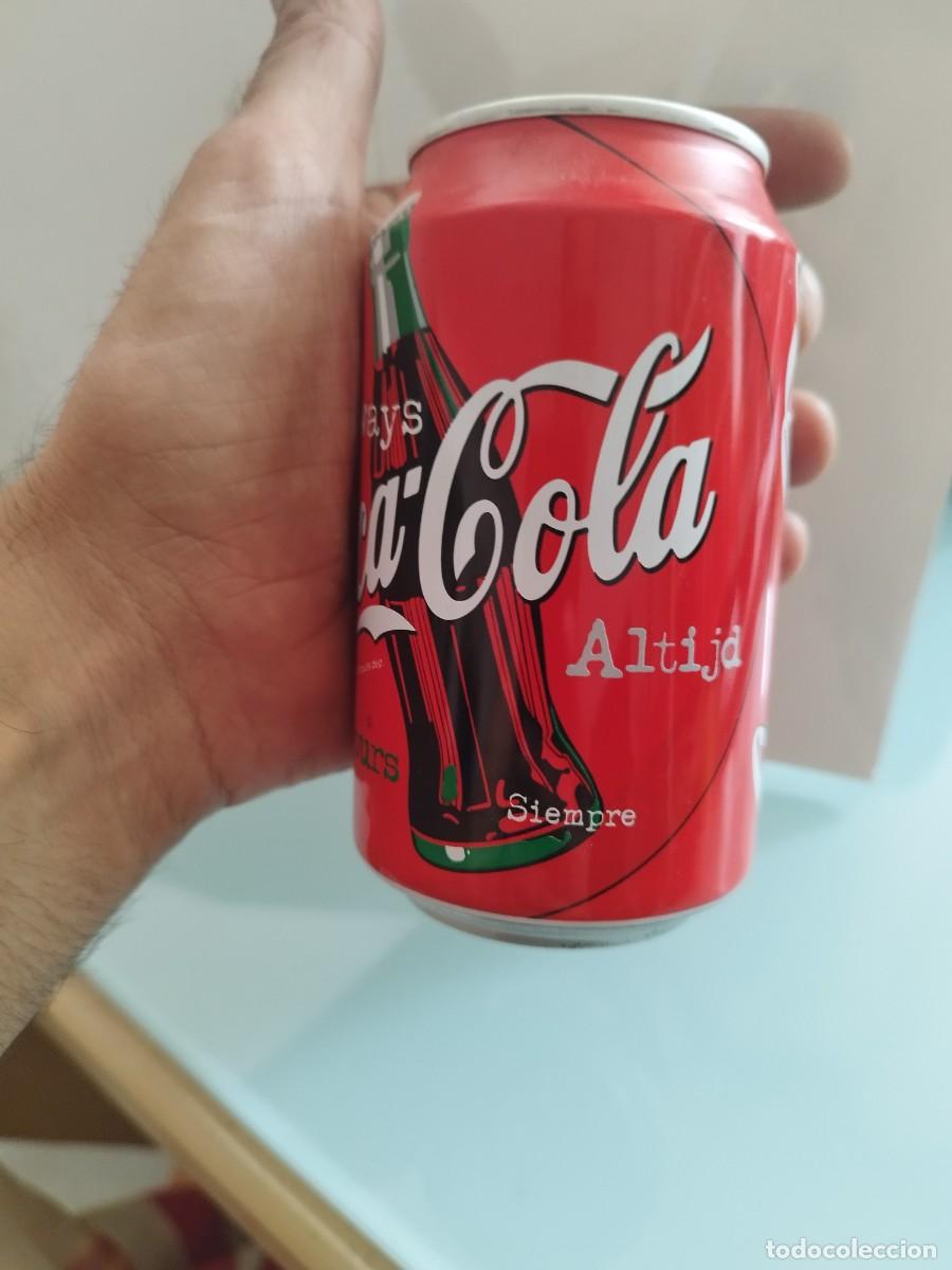 Coleccionismo de Coca-Cola y Pepsi: Lata vac&iacute;a de Coca-Cola de la campa&ntilde;a &rdquo;Always / Siempre / Altijd&rdquo; de los a&ntilde;os 90.