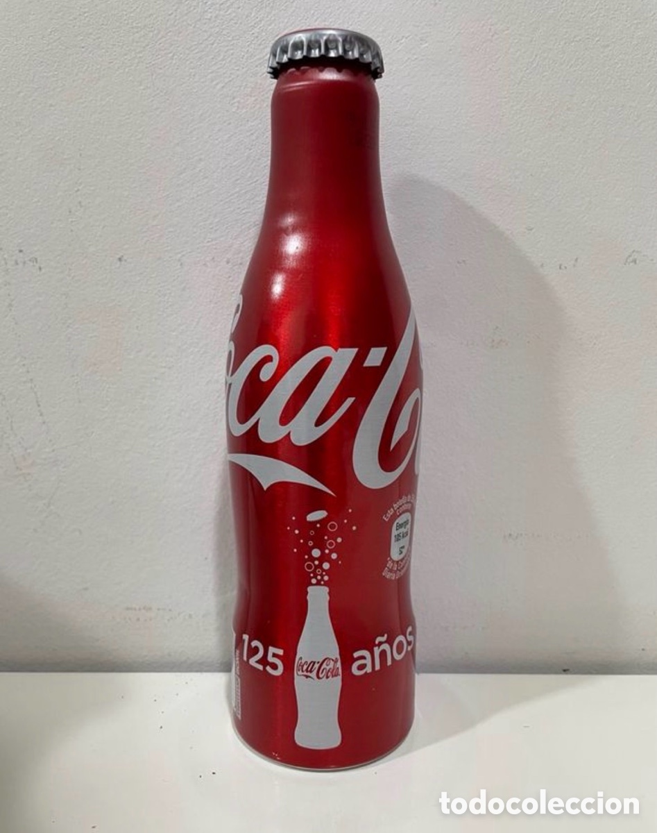 Coleccionismo de Coca-Cola y Pepsi: Coca-Cola 125 Aniversario 2007 &ndash; Botella aluminio 250 ml &ndash; Espa&ntilde;a &ndash; Sin abrir