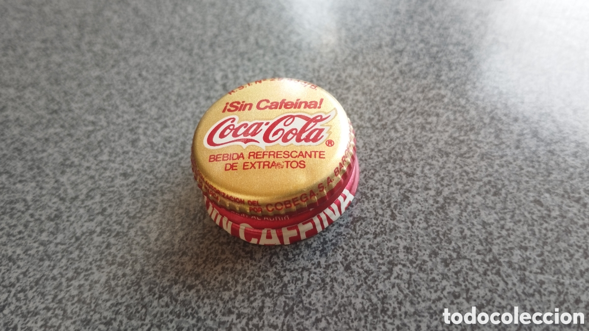 Coleccionismo de Coca-Cola y Pepsi: Tap&oacute;n de rosca Coca-Cola sin cafe&iacute;na a&ntilde;os 80 excelente estado