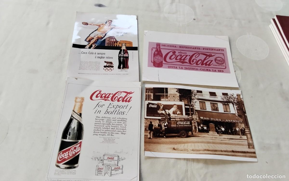 Coleccionismo de Coca-Cola y Pepsi: COCA - COLA 4 ADHESIVOS DEL TEMA MEDIDAS APROX 18 CTM X 13 CTM