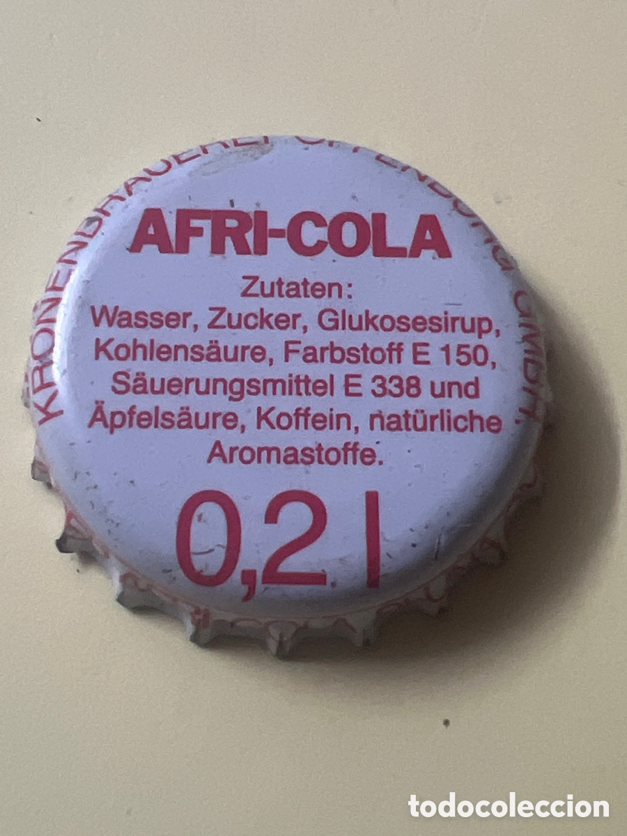 Coleccionismo de Coca-Cola y Pepsi: T4/X129/Q3. CHAPA - Soda/Refresco - ALEMANIA - AFRI COLA