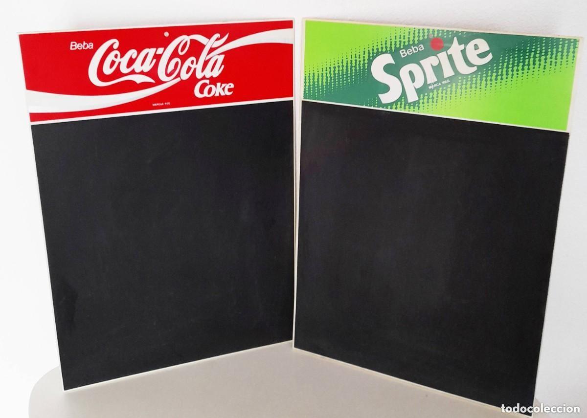 Coleccionismo de Coca-Cola y Pepsi: Carteles Bar pizarra material resina a&ntilde;os 80 bebidas Cocacola Coca Cola Coke Sprite 75x50 cm