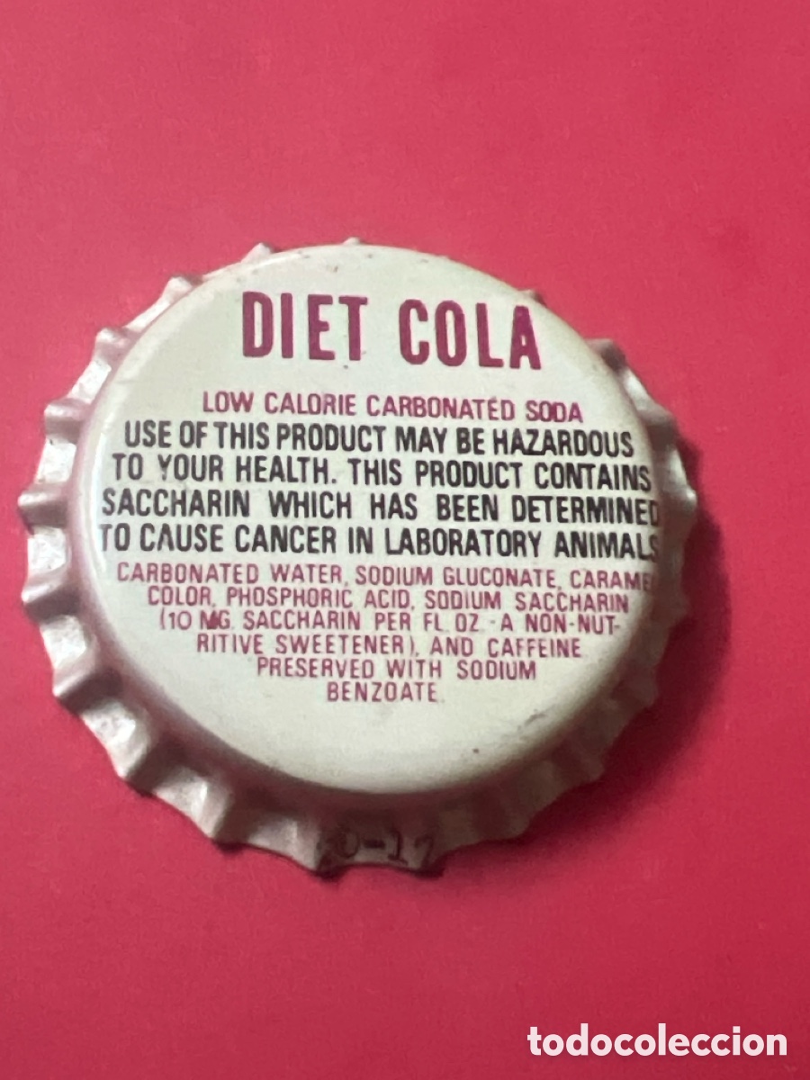 Coleccionismo de Coca-Cola y Pepsi: T112. CHAPA - Soda/Refresco - DIET COLA - ESTADOS UNIDOS